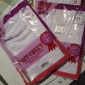 Best Value Girl's White Tank Tops - Size 3T (3 piece